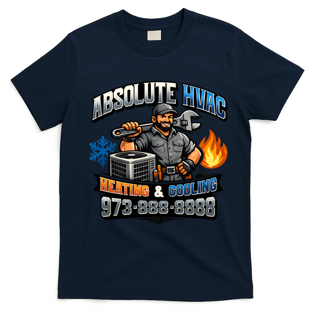 Absolute Hvac T-Shirt - Navy Blue