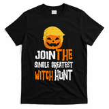 Anti-Trump Halloween Pumpkin Join Single Greatest Witch Hunt T-Shirt - Black