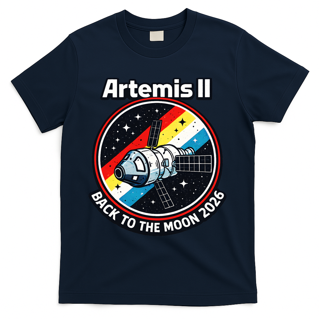 Artemis II Back To The Moon 2026 T-Shirt - Navy