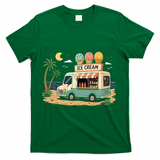Arcade Ice Cream Truck Retro Summer 1980s T-Shirt - Green