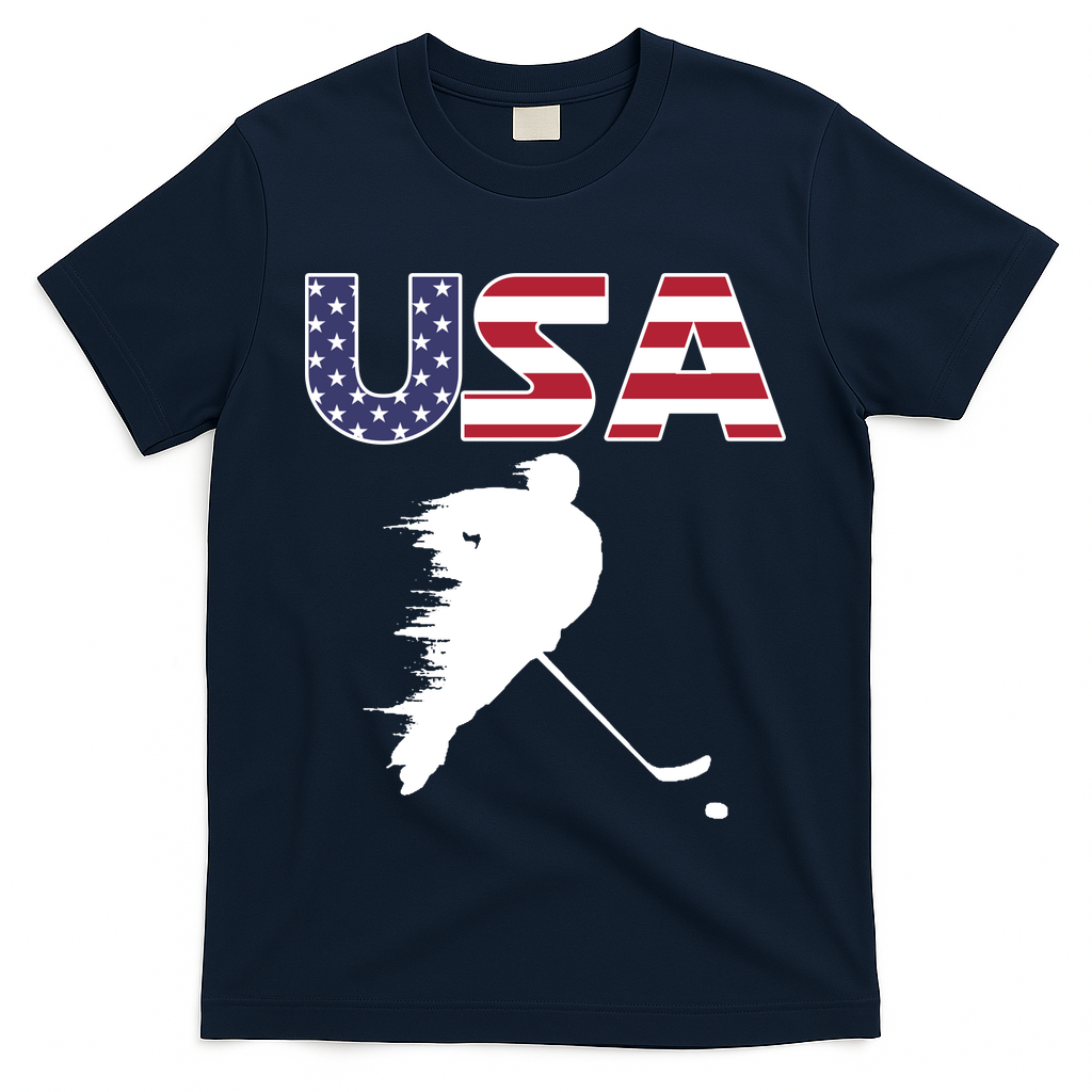 America Ice Hockey USA Flag T-Shirt