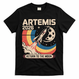 Artemis II Launch Back To The Moon 2026 T-Shirt - Black