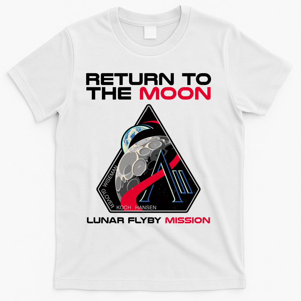 Artemis II Return To The Moon Lunar Flyby Mission 2026 T-Shirt - White