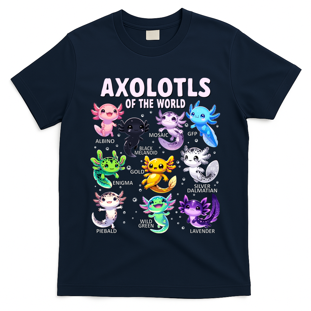 Axolotl Kawaii Axolotls Of The World Axolotl Animals T-Shirt