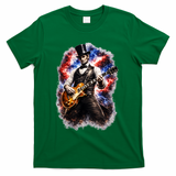 Abraham Lincoln Abe Lincoln Playing Guitar T-Shirt - Green