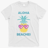 Aloha Beaches Cool Summer Shades T-Shirt - White