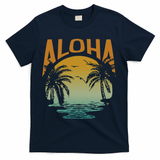 Aloha Summer Beach T-Shirt - Navy