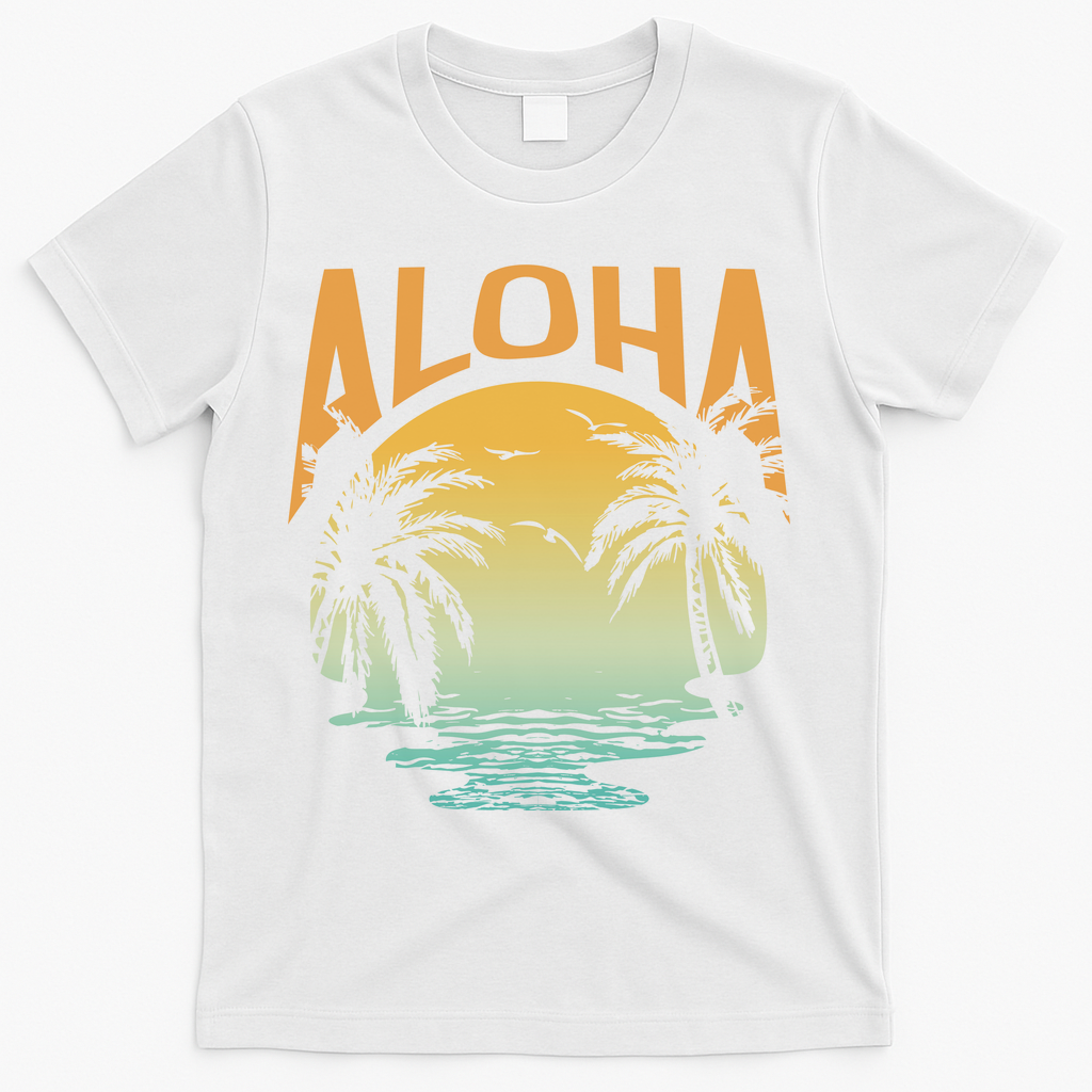 Aloha Summer Beach T-Shirt - White