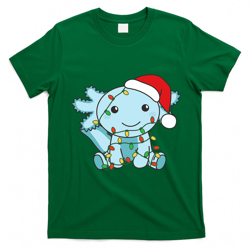 Axolotl Merry Christmas Winter Axolotls Christmas T-Shirt - Irish Green
