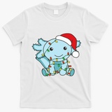 Axolotl Merry Christmas Winter Axolotls Christmas T-Shirt - White