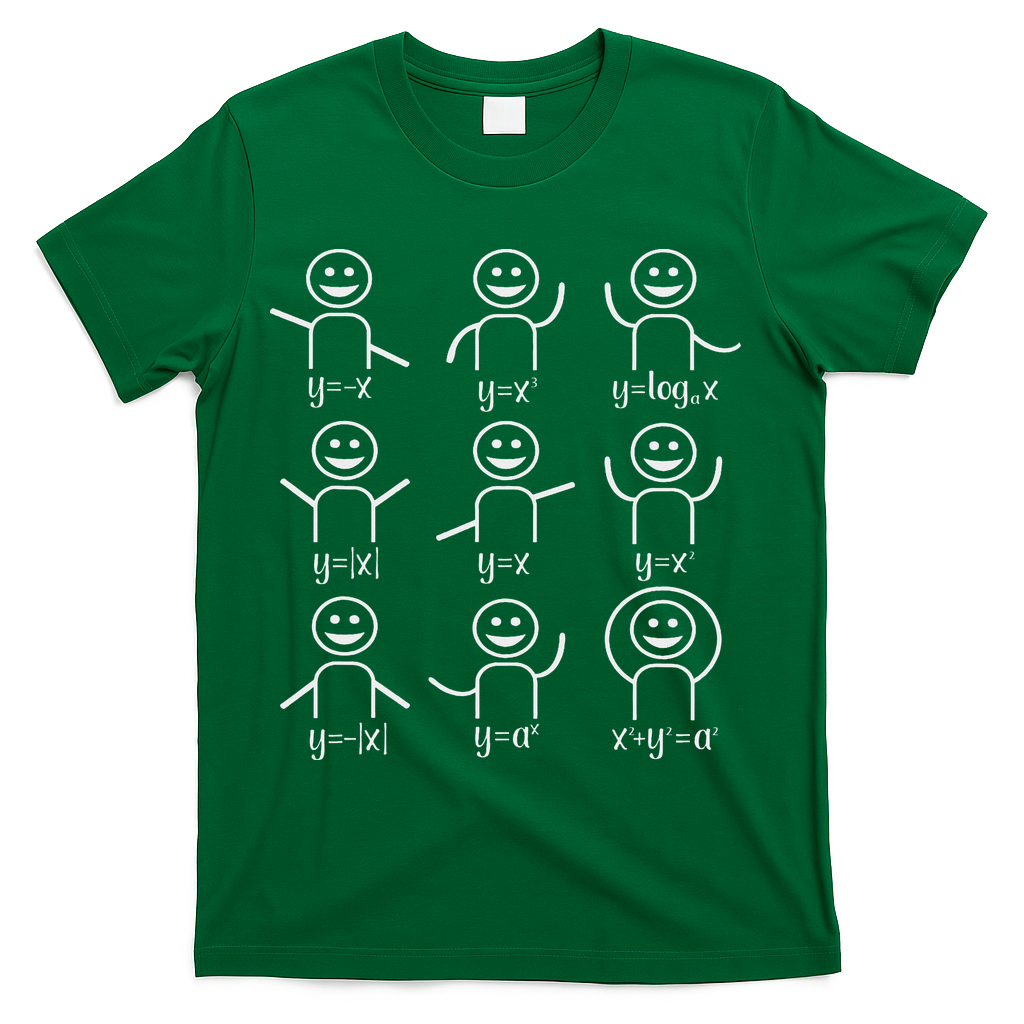 Algebra Maths Dance Maths Teacher T-Shirt - Green