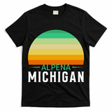 Alpena Michigan Retro Sunset T-Shirt