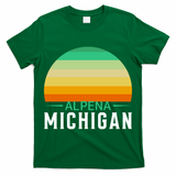Alpena Michigan Retro Sunset T-Shirt