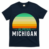 Alpena Michigan Retro Sunset T-Shirt