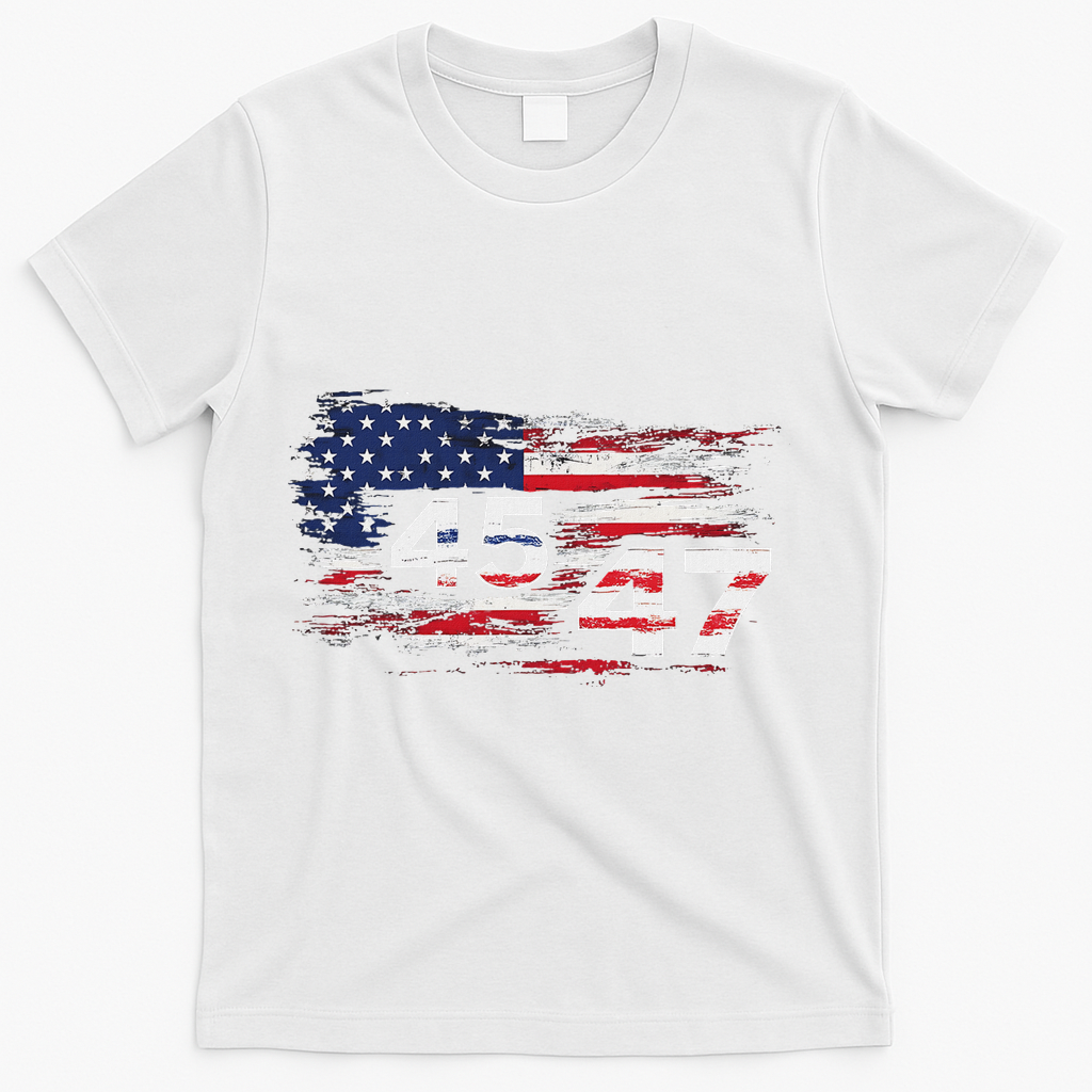 American Made Trump 45 47 T-Shirt - White