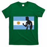 Argentina Number 10 Flag Soccer Player T-Shirt - Irish Green