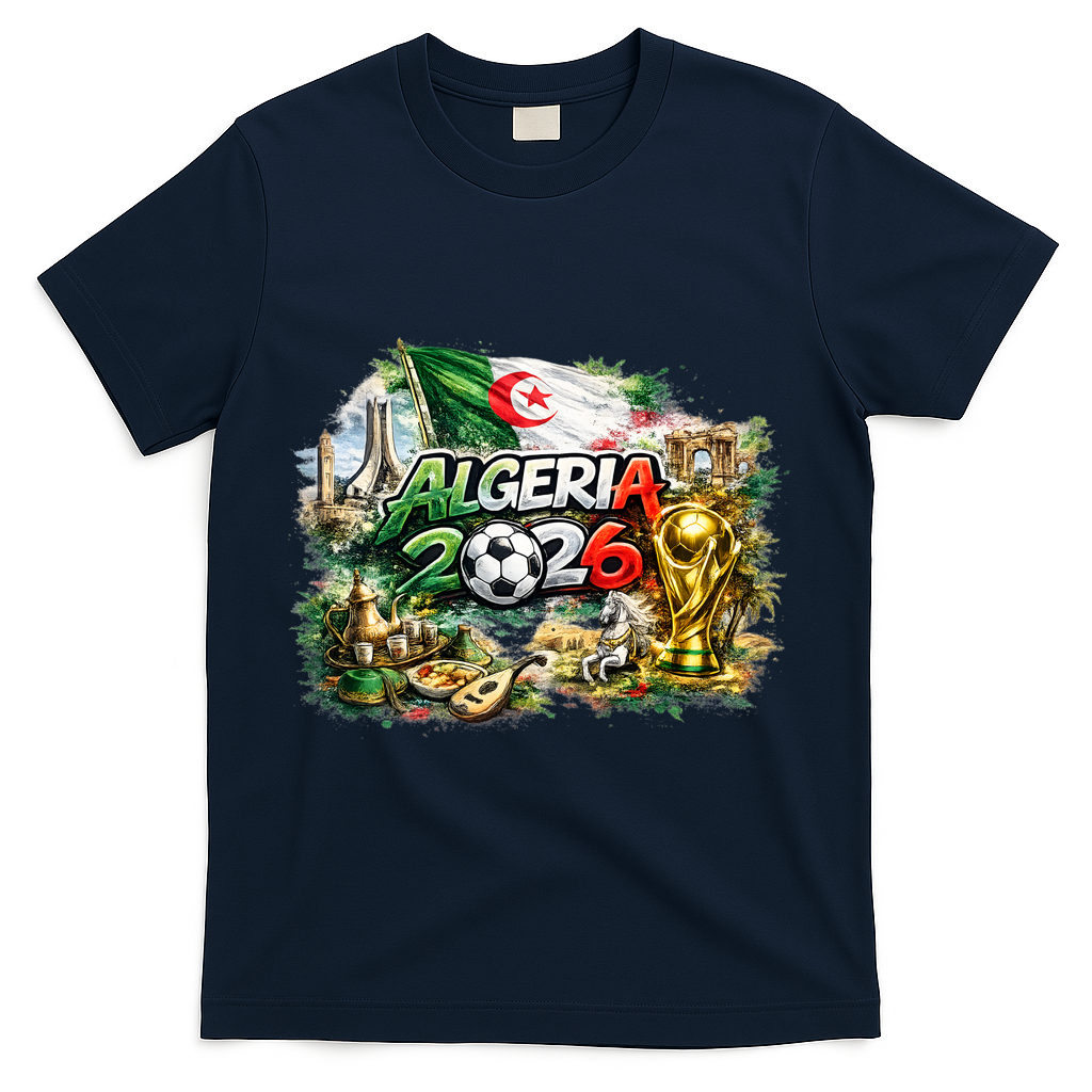 Algeria North America Soccer Tournament 2026 T-Shirt - Navy