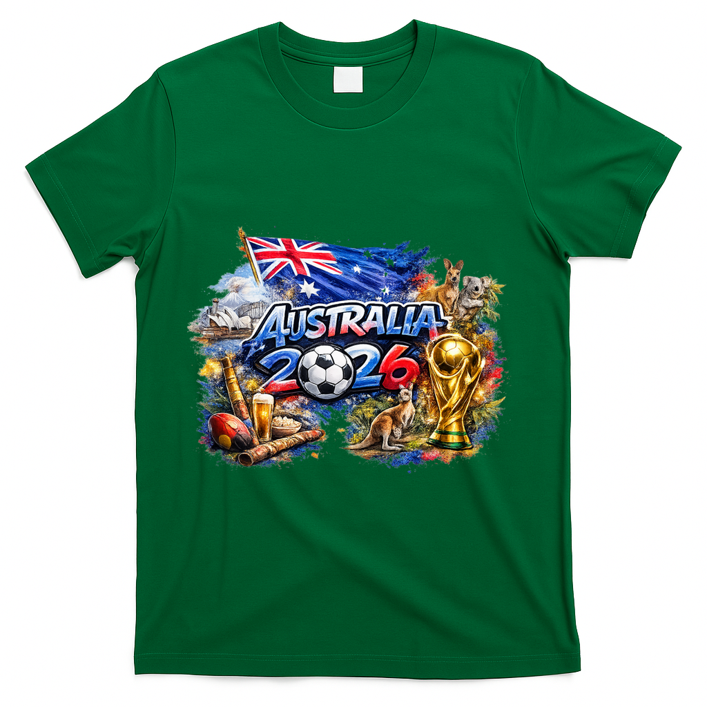 AUSTRAMIA North America Soccer Tournament 2026 T-Shirt - Green