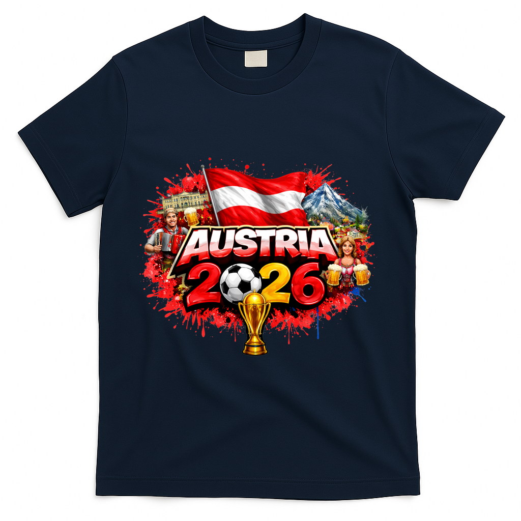 AUSTRIA North America Soccer Tournament 2026 T-Shirt - Navy