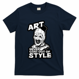 Art Never Goes Out Of Style Horror Clown T-Shirt - Navy Blue