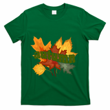 Autumn Nature Leaves T-Shirt - Green