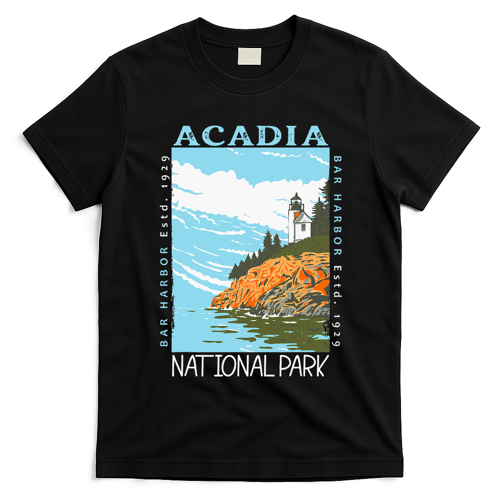 Acadia National Park Bar Harbor Maine Vintage T-Shirt
