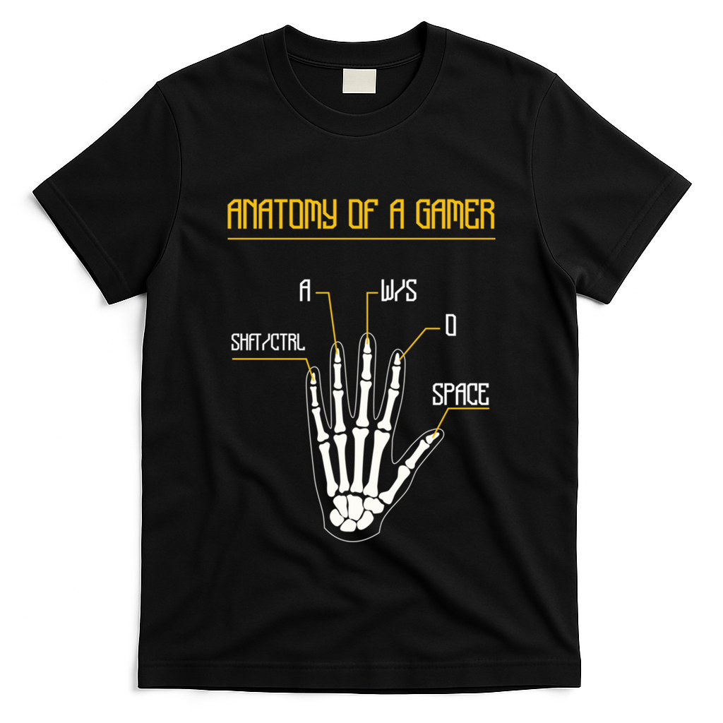 Anatomy Of A Gamer Video Game Pc Gaming Rpg Moba Streamer Funny Gift T-Shirt