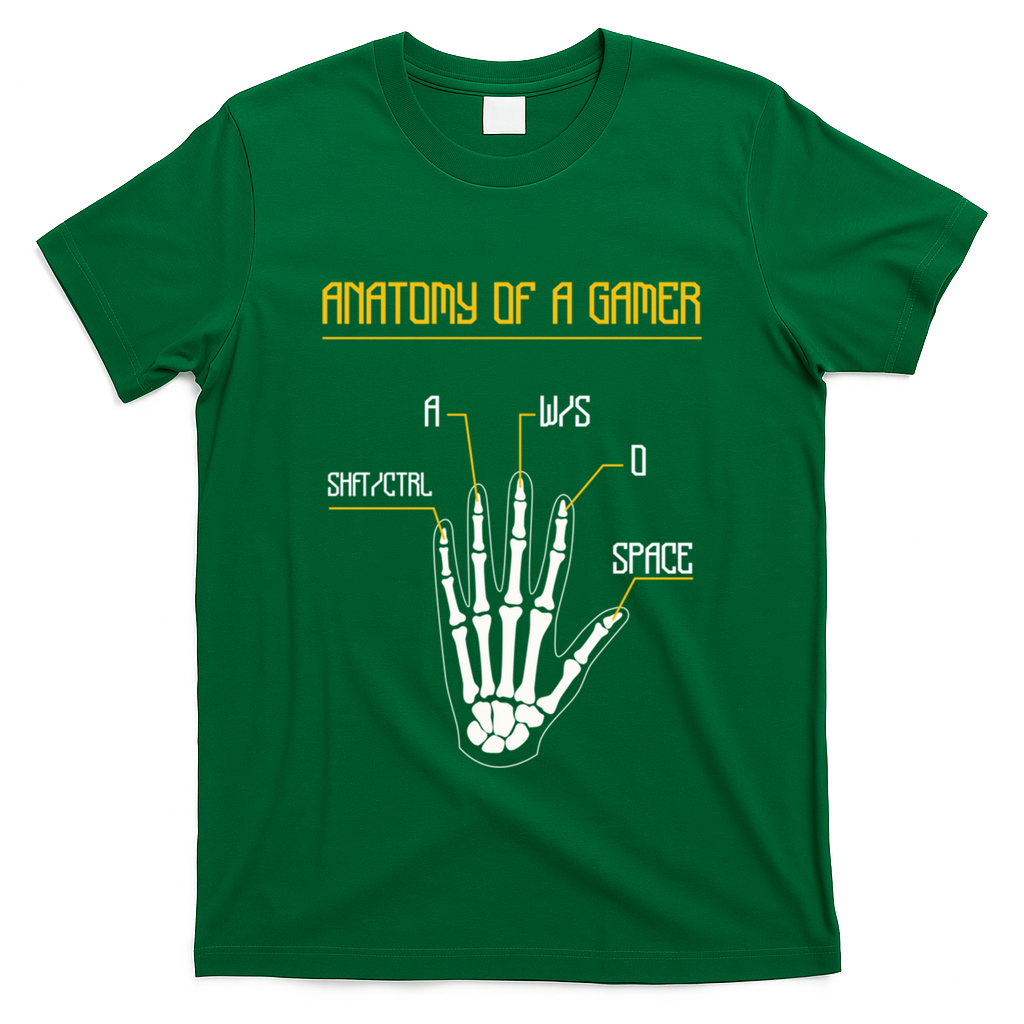 Anatomy Of A Gamer Video Game Pc Gaming Rpg Moba Streamer Funny Gift T-Shirt