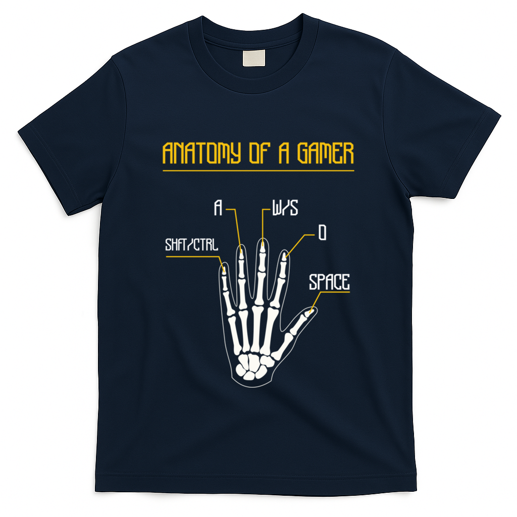 Anatomy Of A Gamer Video Game Pc Gaming Rpg Moba Streamer Funny Gift T-Shirt