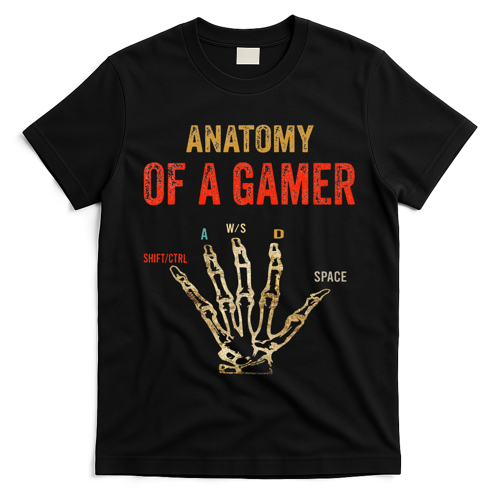 Anatomy of a Gamer Hand funny gaming T-Shirt