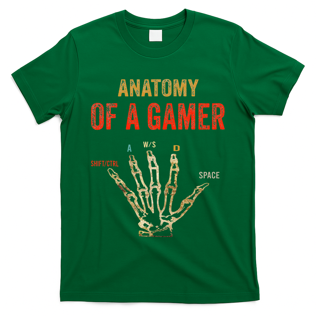 Anatomy of a Gamer Hand funny gaming T-Shirt