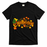 Autumn Oktoberfest Fall Leaves T-Shirt - Black