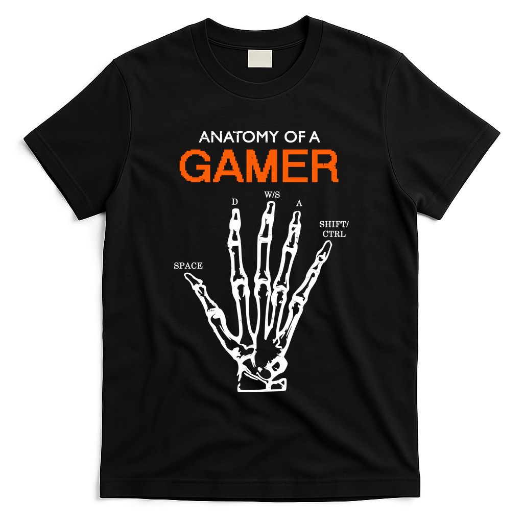 Anatomy Of Gamer Funny Gaming T-Shirt