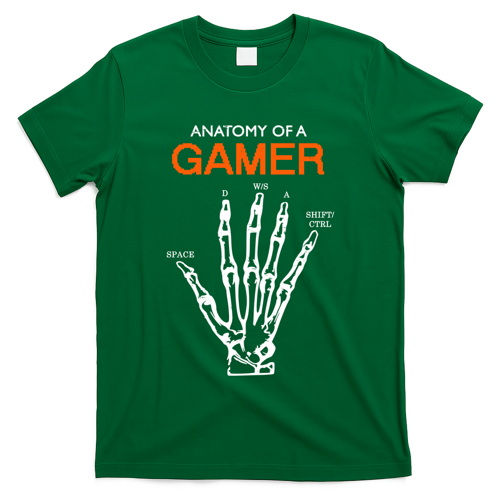 Anatomy Of Gamer Funny Gaming T-Shirt