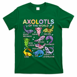 Axolotls Of The World Axolotl Kawaii Animals Salamander T-Shirt