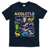 Axolotls Of The World Axolotl Kawaii Animals Salamander T-Shirt