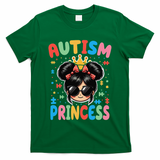 Autism Princess Afro Bow Daughter Autism Awareness T-Shirt