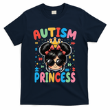 Autism Princess Afro Bow Daughter Autism Awareness T-Shirt