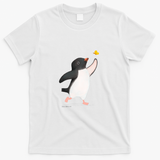 Adélie Penguin and Butterfly - White