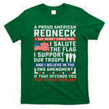 A Proud American Redneck T-Shirt - Irish Green