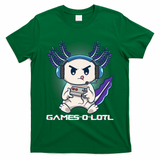 Axolotl Playing Console Video Games Gamesolotl Gaming T-Shirt