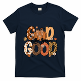 Autumn Pumpkin Christian Thanksgiving Faith God Is So Good T-Shirt - Navy