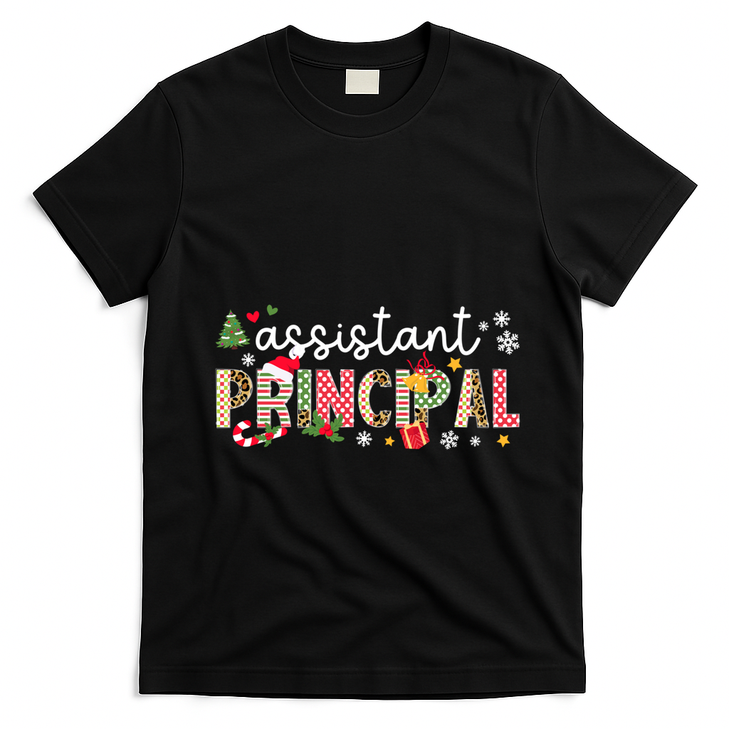 Assistant Principal Christmas Assistant Principal Xmas Gift T-Shirt - Black
