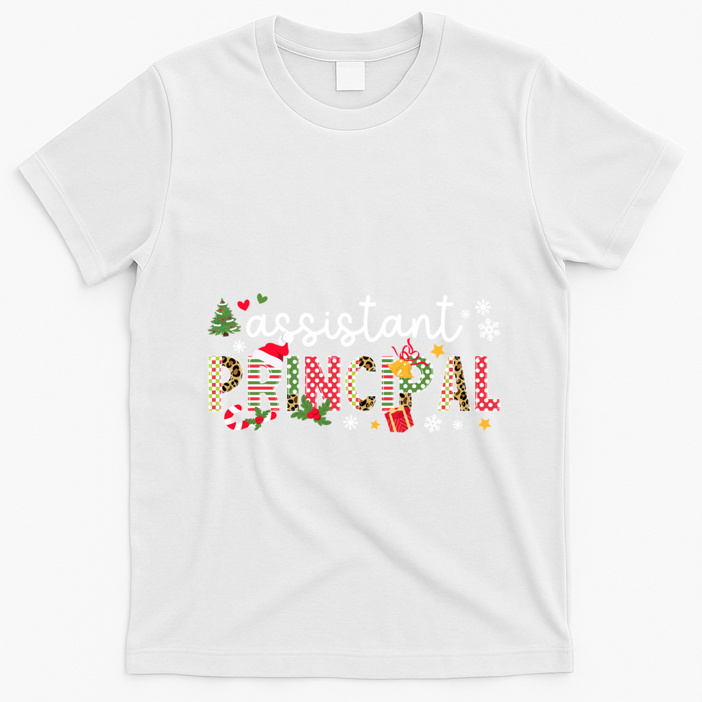 Assistant Principal Christmas Assistant Principal Xmas Gift T-Shirt - White
