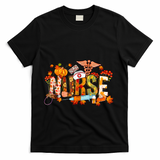 Autumn Pumpkin Fall Nurse Life Thanksgiving Nurseautumn Pumpkin Fall Nurse Life T-Shirt - Black