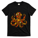 Autumn Pumpkin Fall Octopus Thanksgiving T-Shirt - Black