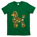 Autumn Pumpkin Fall Poodle Thanksgiving Dog T-Shirt - Green