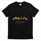 Autumn Peeping Fall Foliage Leaf Peeper Thanksgiving T-Shirt - Black
