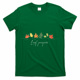 Autumn Peeping Fall Foliage Leaf Peeper Thanksgiving T-Shirt - Green