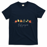 Autumn Peeping Fall Foliage Leaf Peeper Thanksgiving T-Shirt - Navy